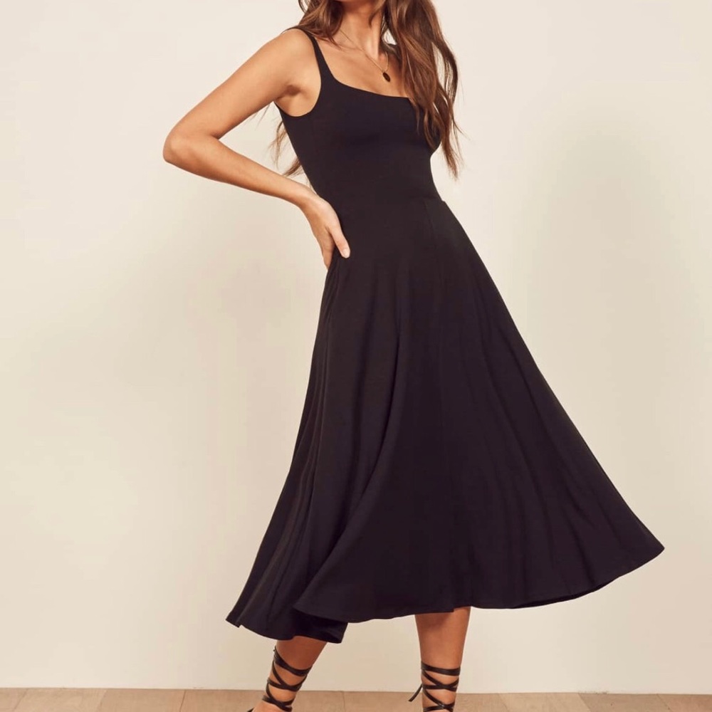 Reformation Mary Dress Black